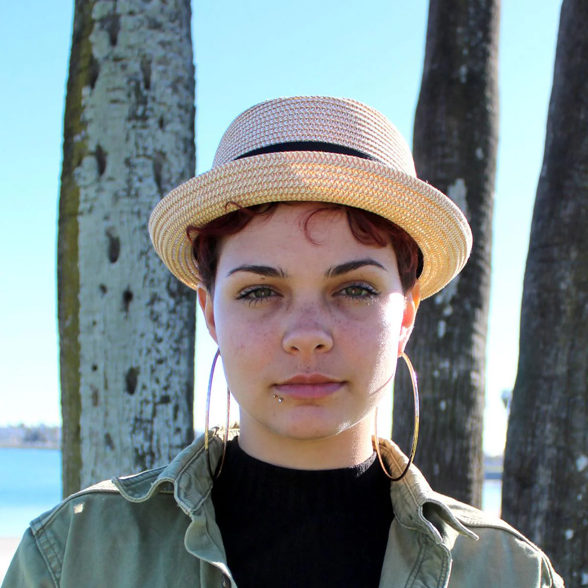 Toyo Straw Diamond Crown Fedora Hat - Image 3