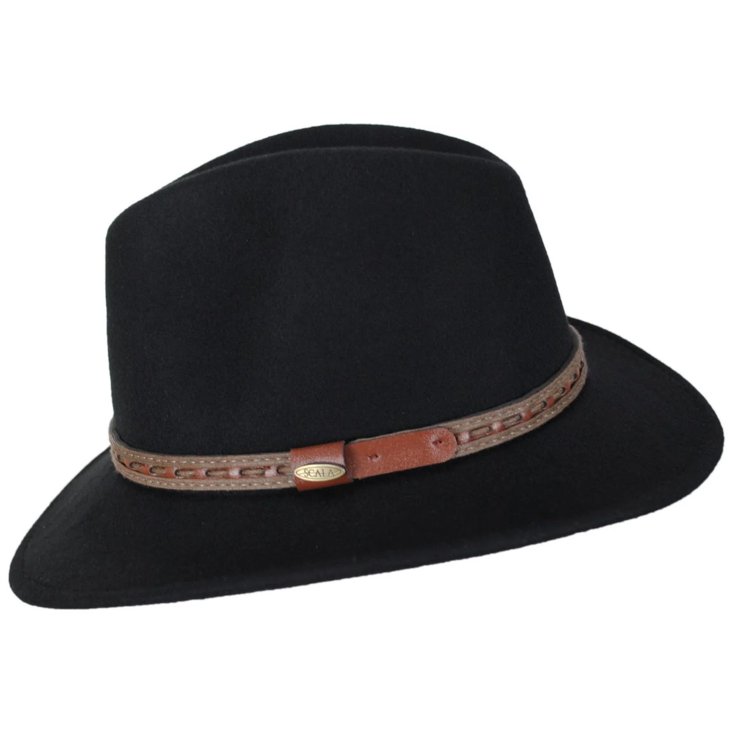 Traveler Crushable Wool Felt Safari Fedora Hat - Image 3
