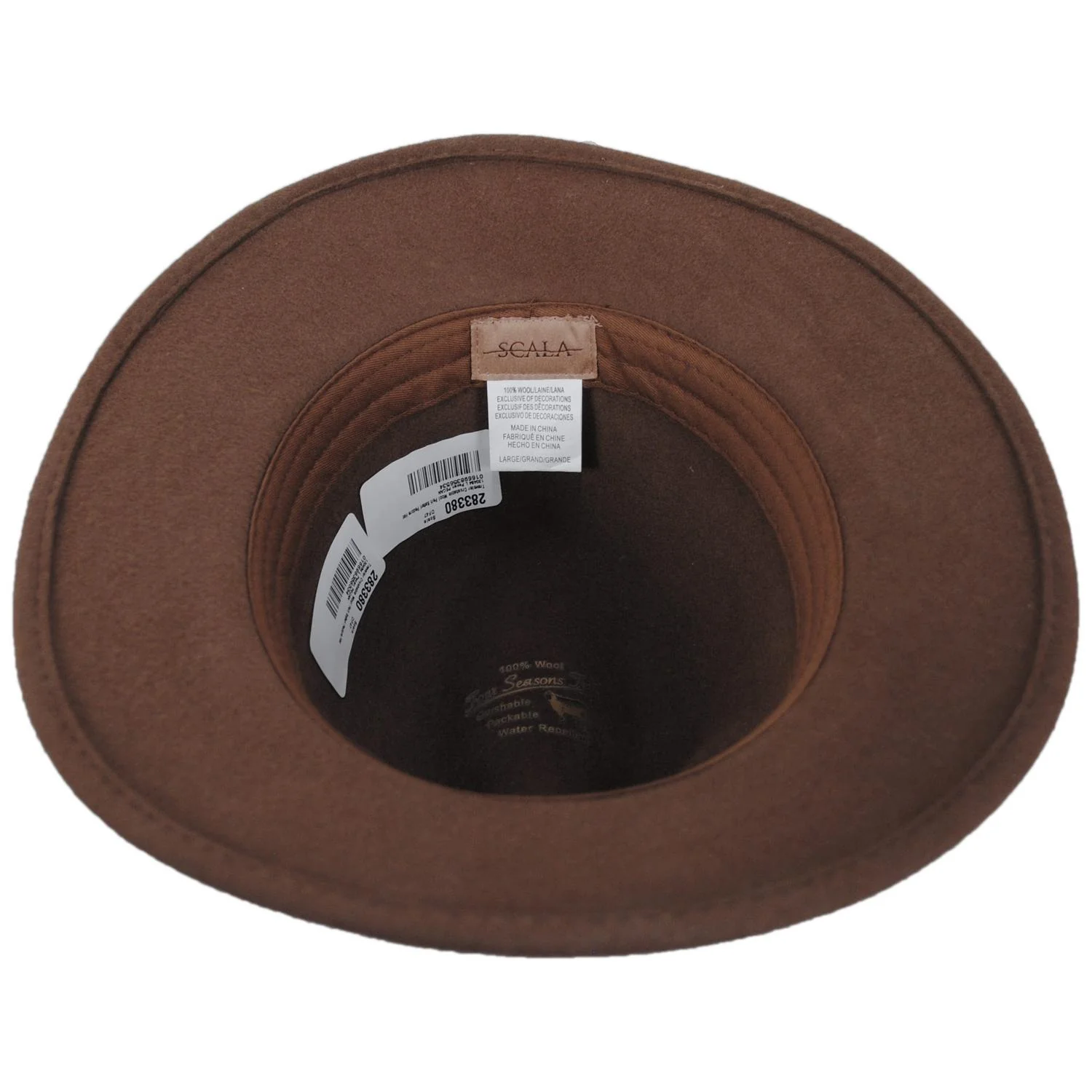 Traveler Crushable Wool Felt Safari Fedora Hat - Image 8