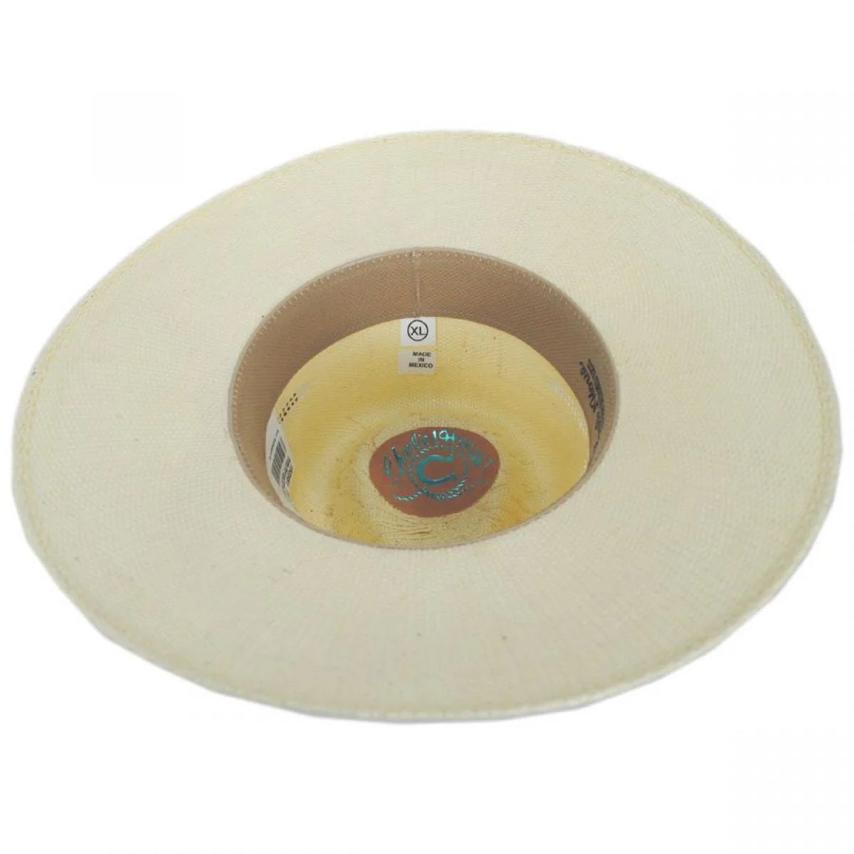 Tribal Shantung Straw Fedora Hat - Image 4