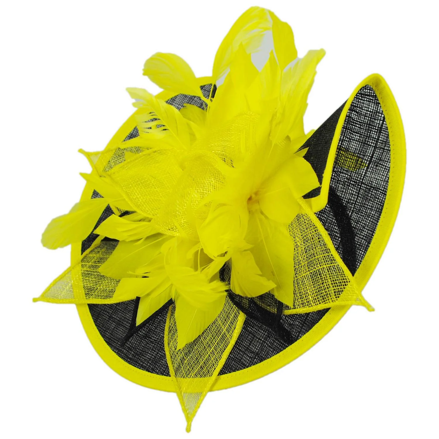 Two Tone Folded Sinamay Straw Fascinator Hat - Image 5
