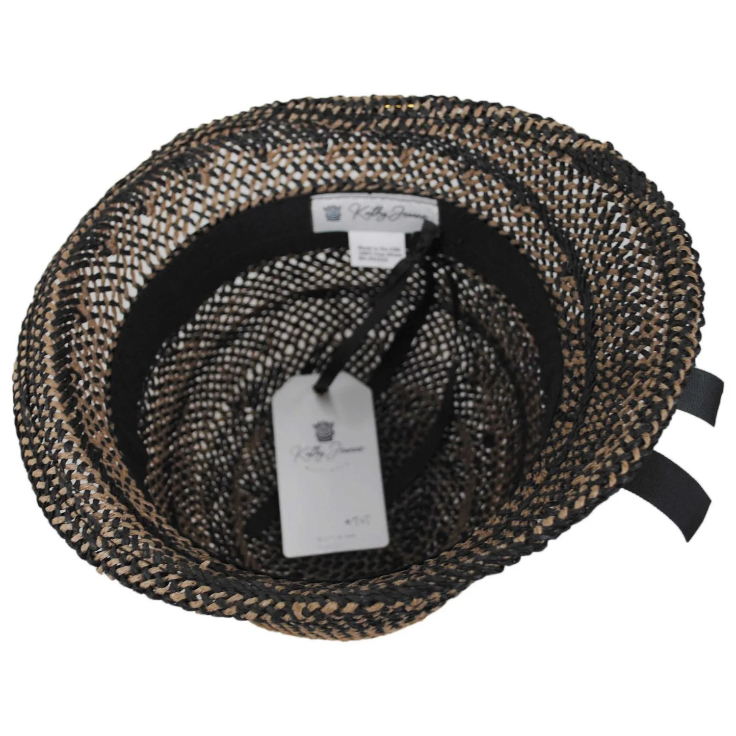 Two Tone Twisted Toyo Straw Profile Cloche Hat - Image 8