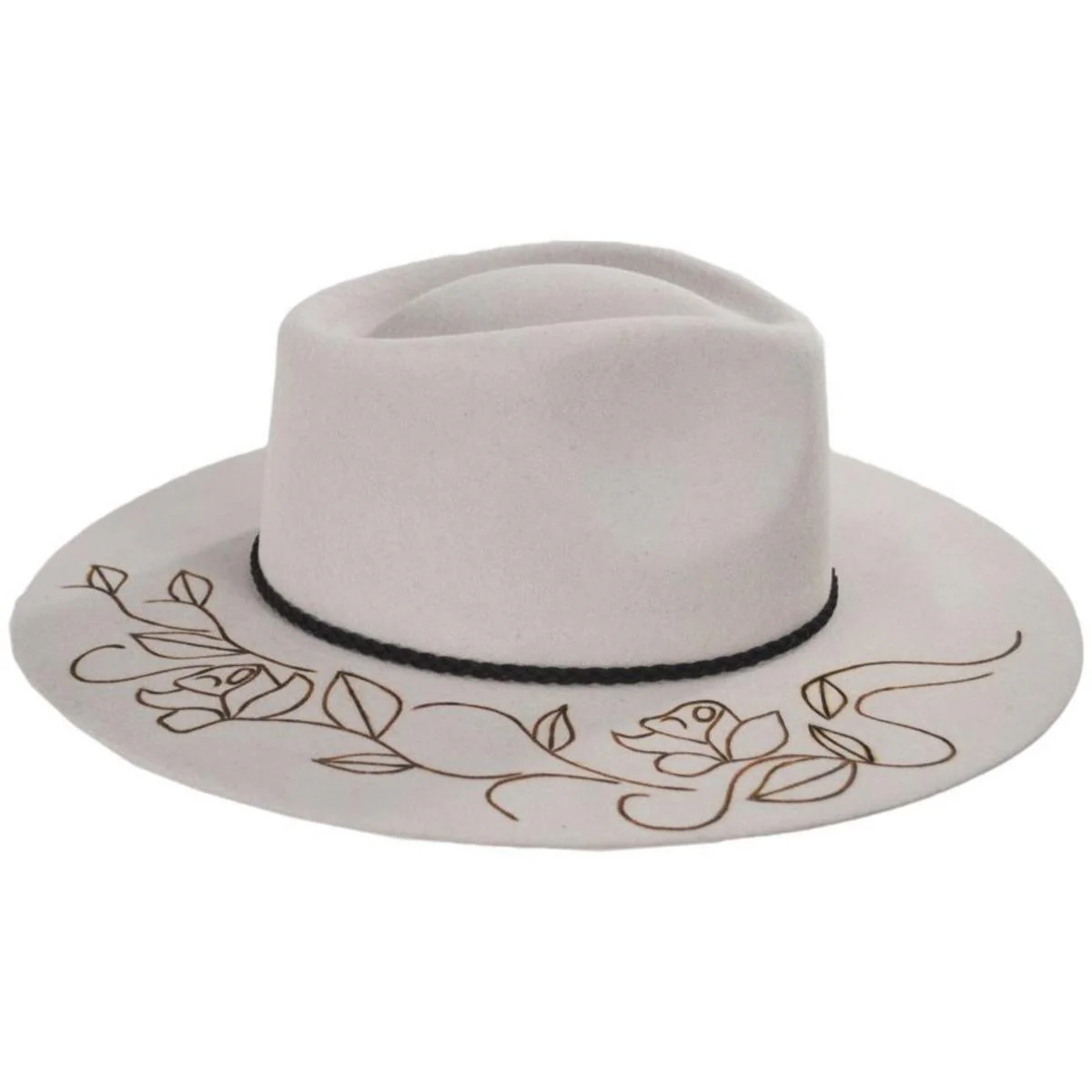V.C. Evita Wool Felt Rancher Fedora Hat - Image 3