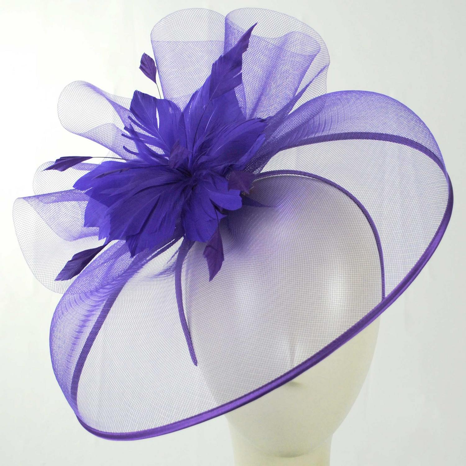 Veiled Floral and Feather Mesh Fascinator Hat - Image 10