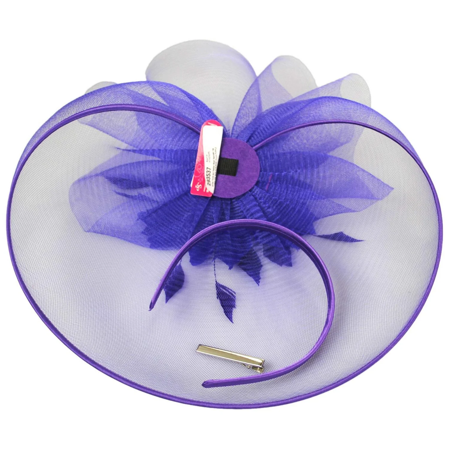 Veiled Floral and Feather Mesh Fascinator Hat - Image 12