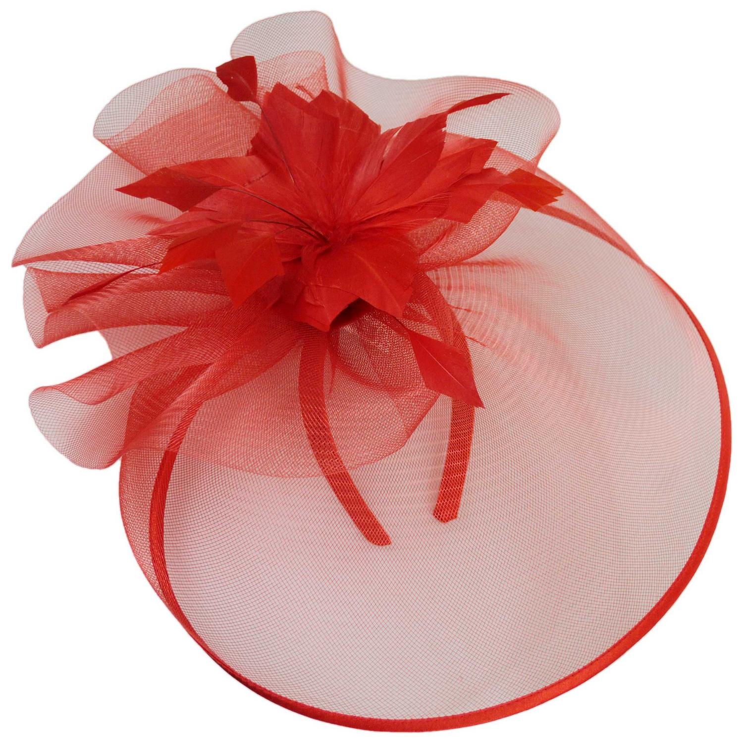Veiled Floral and Feather Mesh Fascinator Hat - Image 13