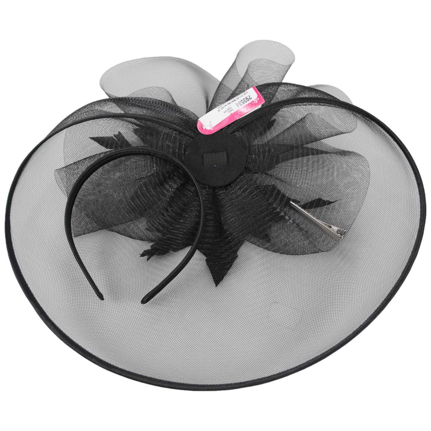 Veiled Floral and Feather Mesh Fascinator Hat - Image 4