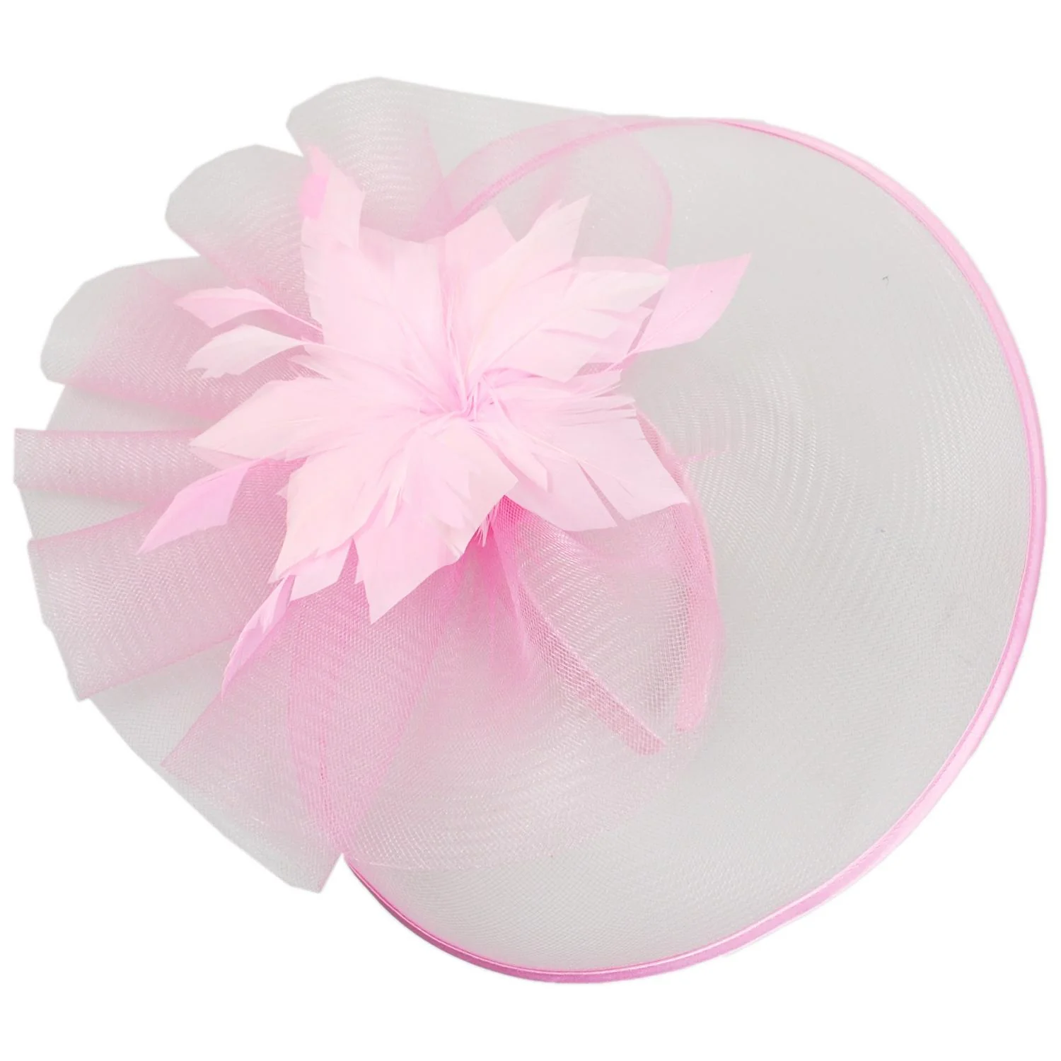 Veiled Floral and Feather Mesh Fascinator Hat - Image 5