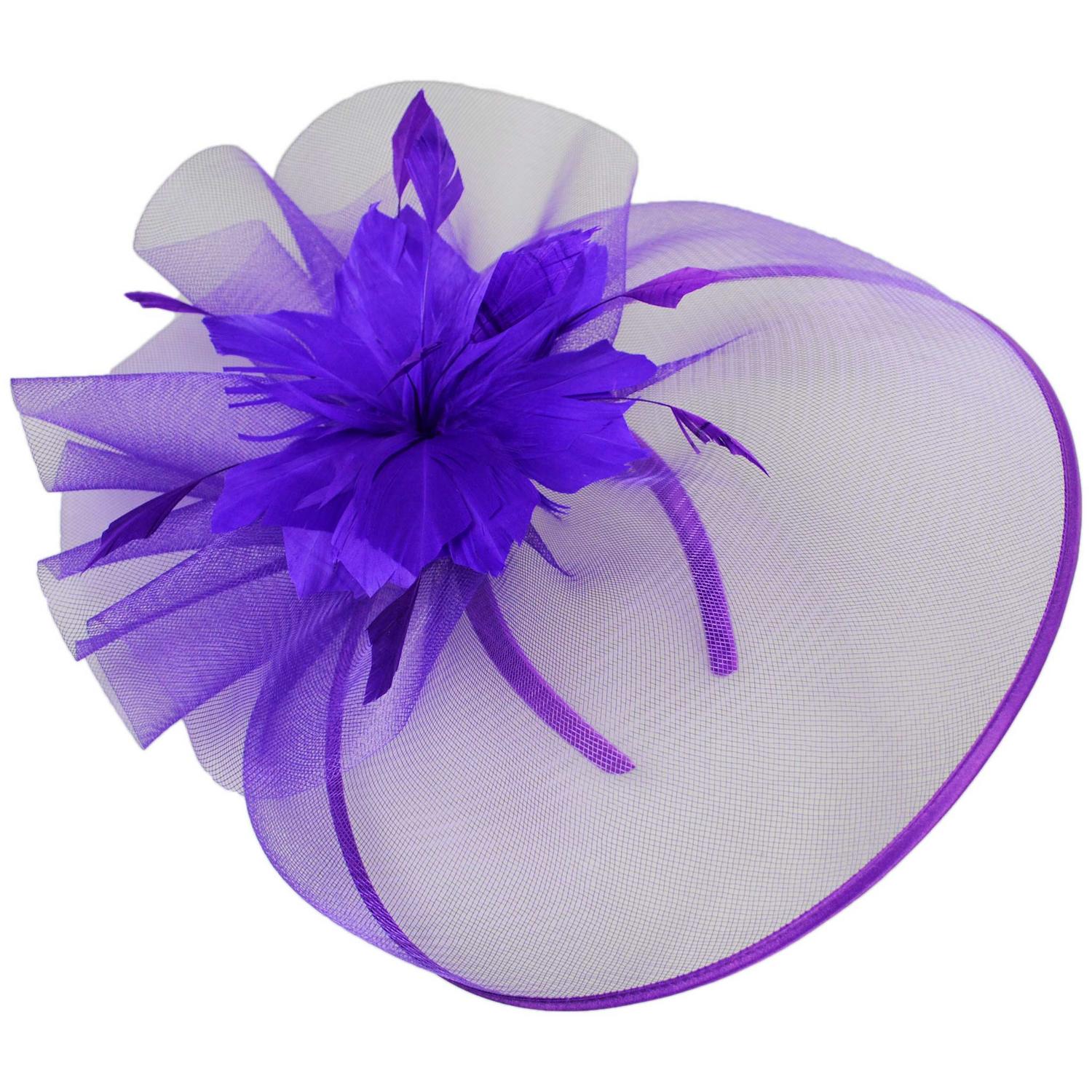 Veiled Floral and Feather Mesh Fascinator Hat - Image 9