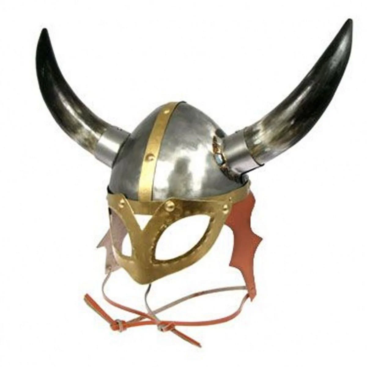 Viking Helmet With Mask and Horns - Image 2