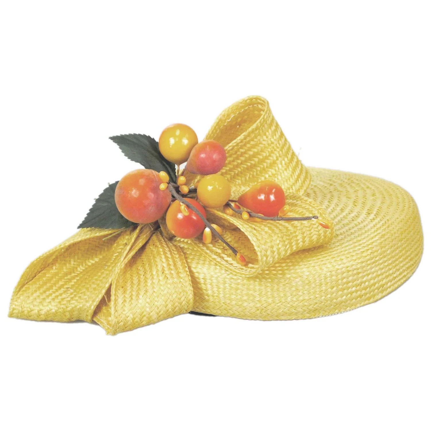 Vintage Orange Sisal Straw Pillbox - Image 2