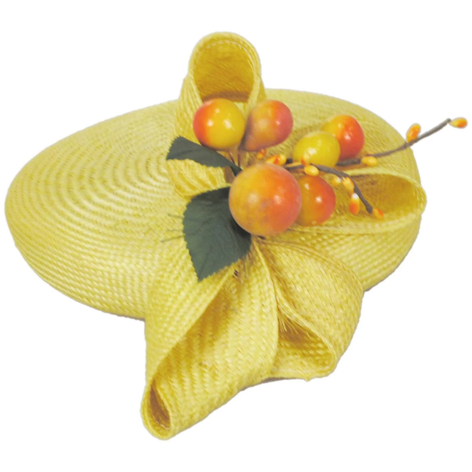 Vintage Orange Sisal Straw Pillbox - Image 3