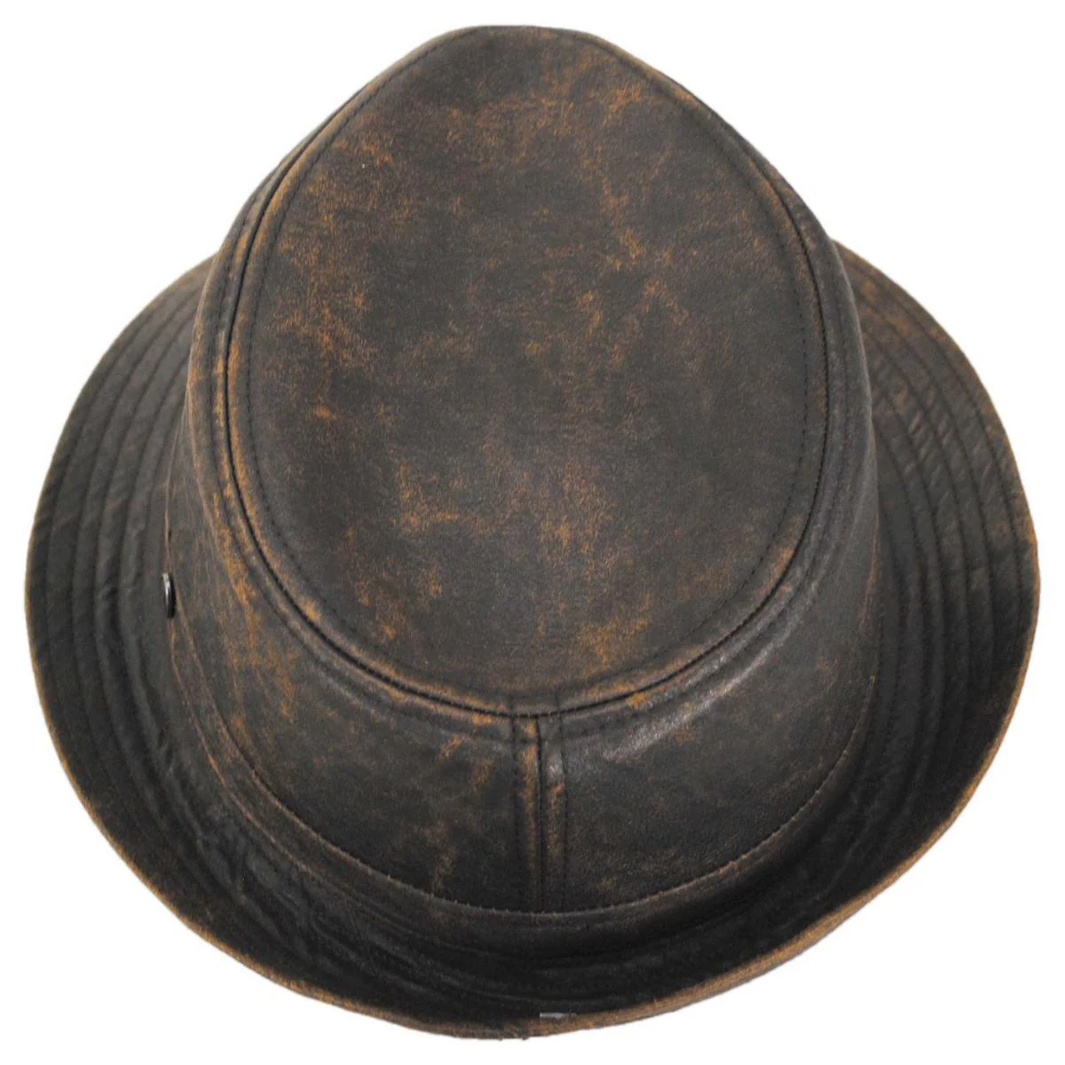 Weathered Cotton Trilby Fedora Hat - Image 6