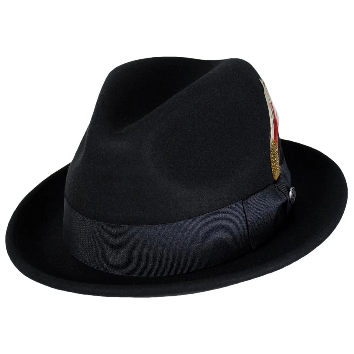 Wholesale Blues Crushable Wool Felt Trilby Fedora Hat B2B Pre-Pack