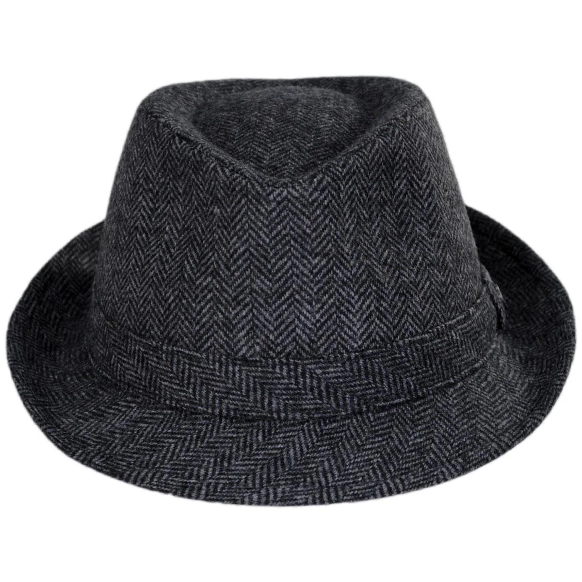 Wholesale Herringbone Wool Trilby Fedora Hat B2B Pre-Pack - Image 2