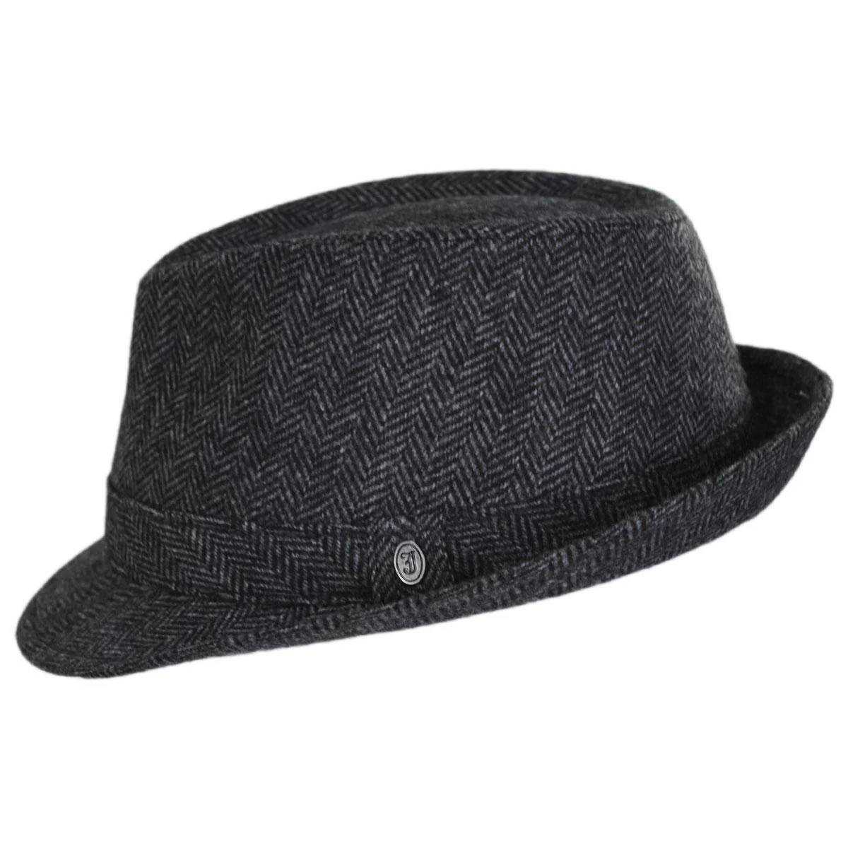 Wholesale Herringbone Wool Trilby Fedora Hat B2B Pre-Pack - Image 3