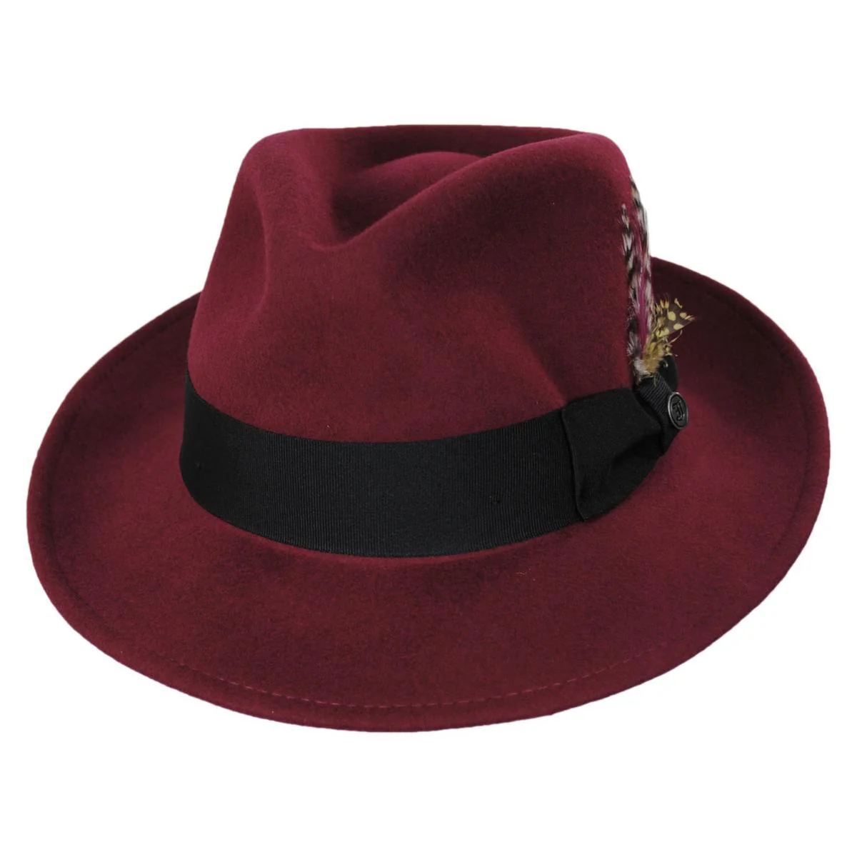 Wholesale Pachuco Crushable Wool Felt Fedora Hat - Wine B2B Pre-Pack