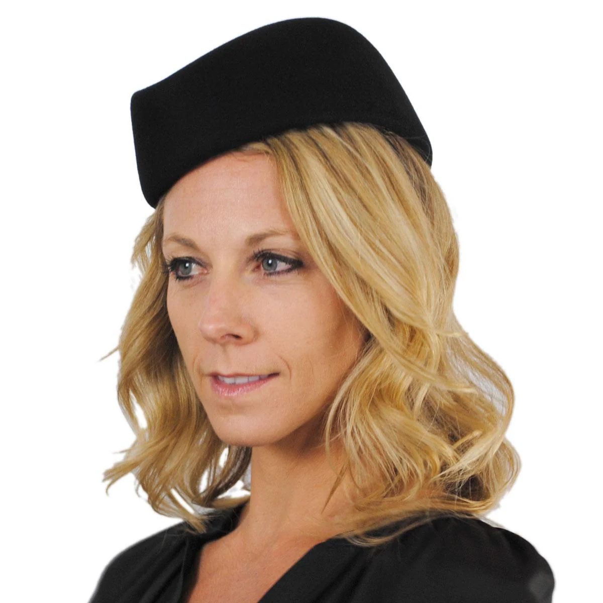 Wholesale Stewardess Wool Felt Pillbox Hat B2B Pre-Pack - Image 3