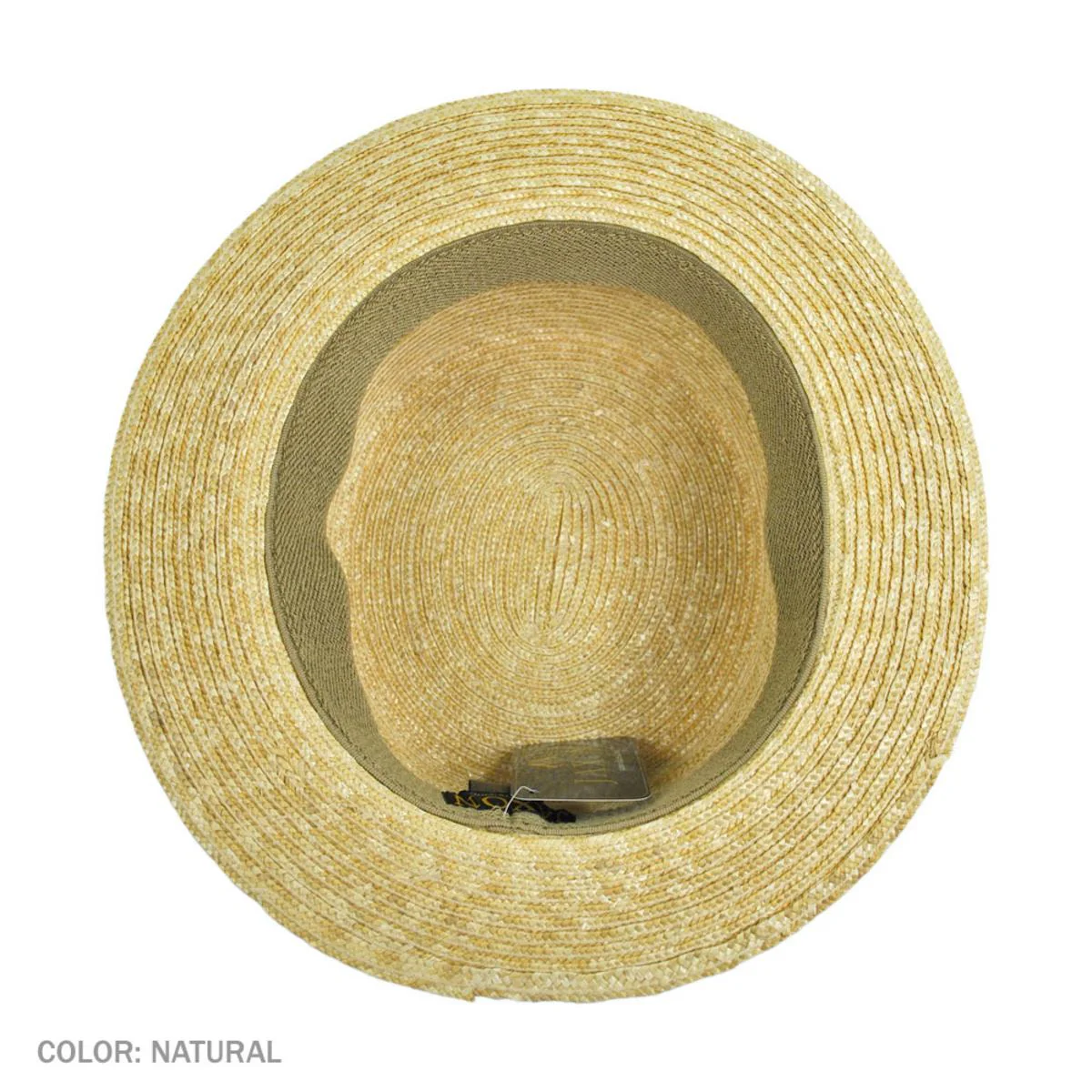 Wholesale Striped Band Wheat Straw Skimmer Hat B2B Pre-Pack - Image 6