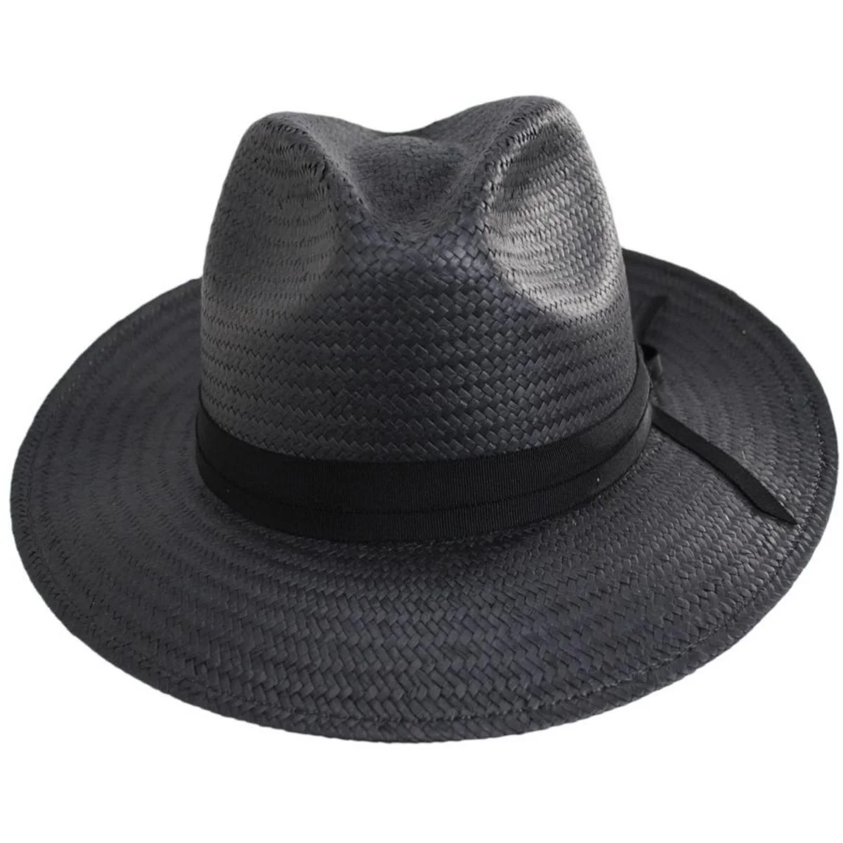 Winstone Raindura Straw Fedora Hat - Black - Image 2