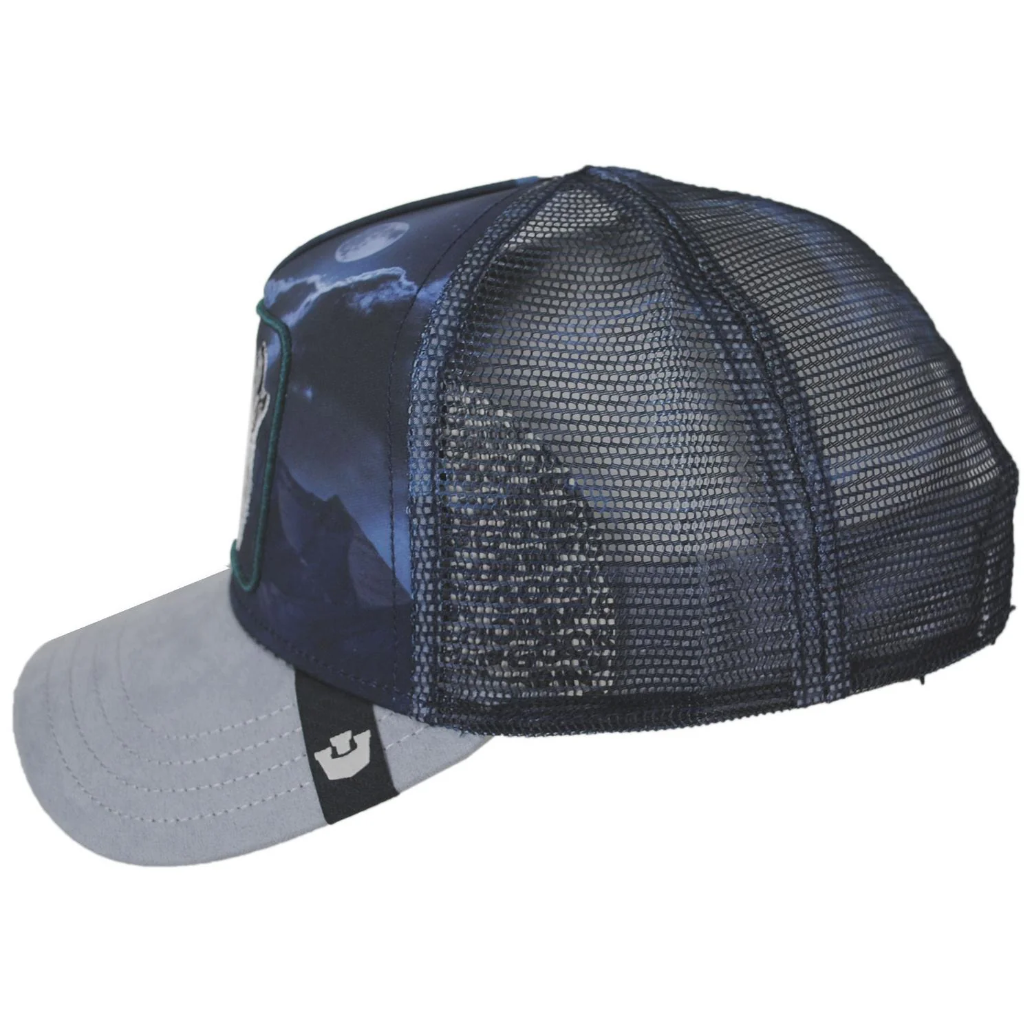 Wolf In The Element Mesh Trucker Snapback Baseball Cap - Image 4