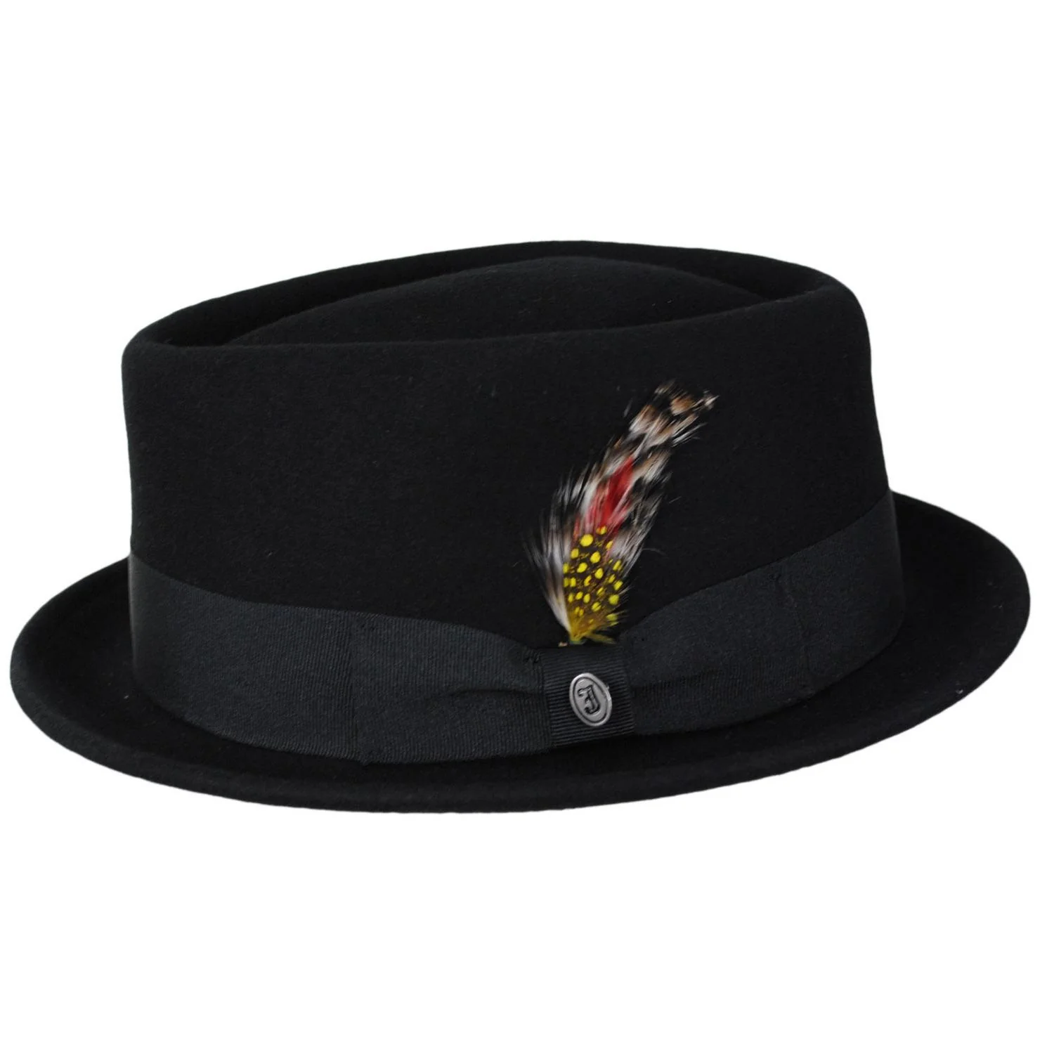 Wool Felt Diamond Crown Fedora Hat - Image 3